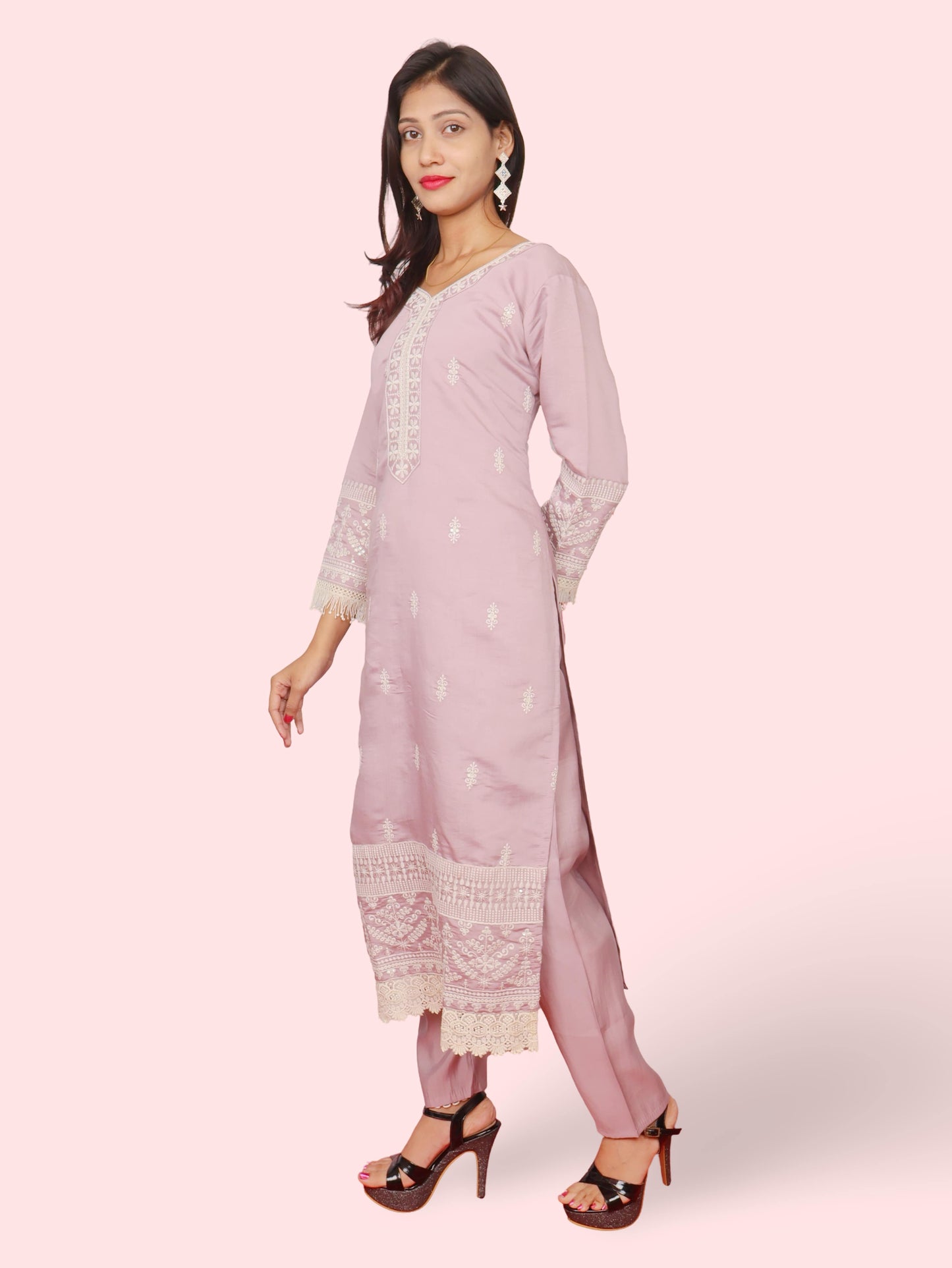 Women's Cotton-Silk Straight Suit with Dupatta-1