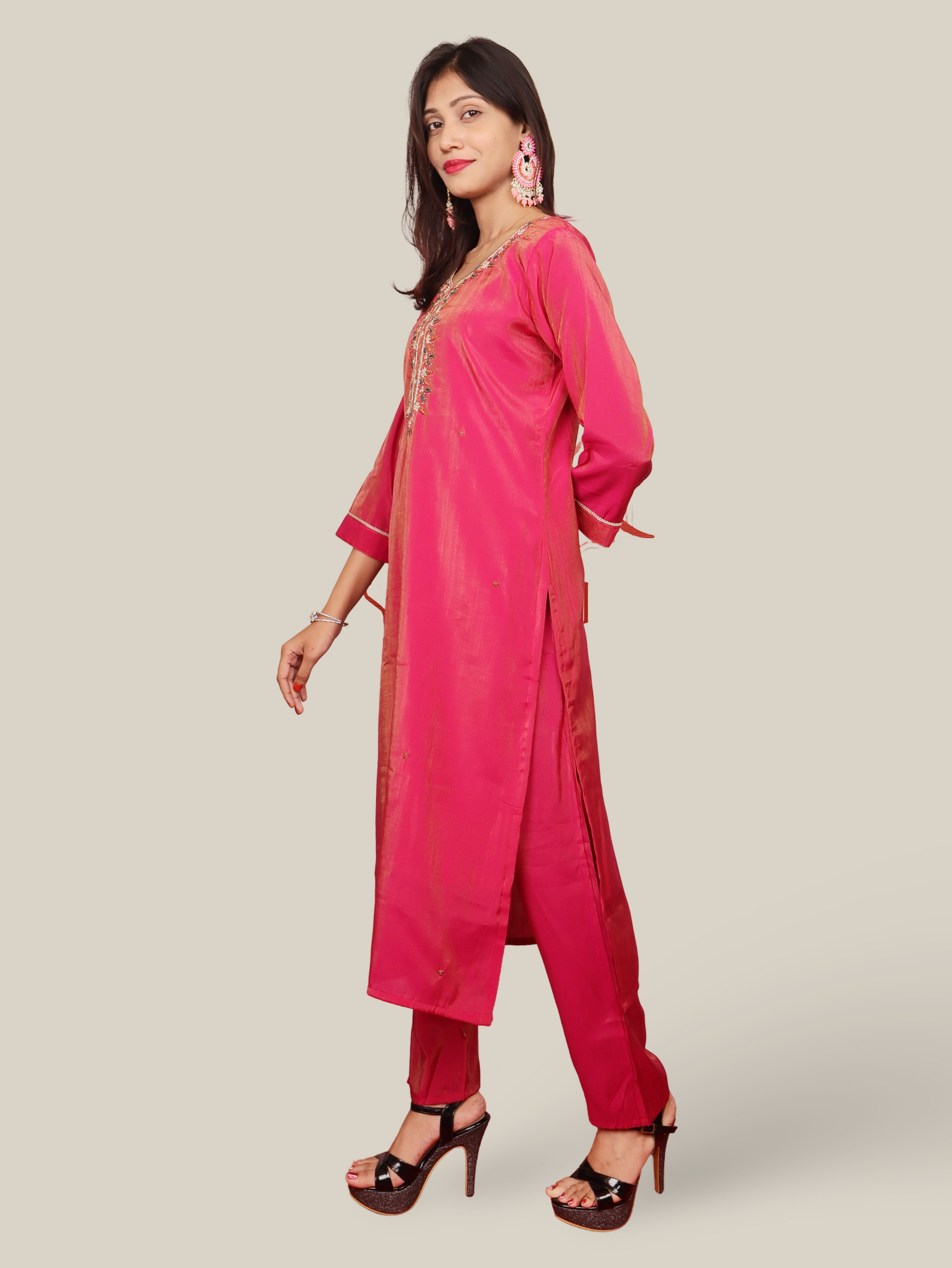 Women's Straight Kurta-Pant, and Dupatta Set-1