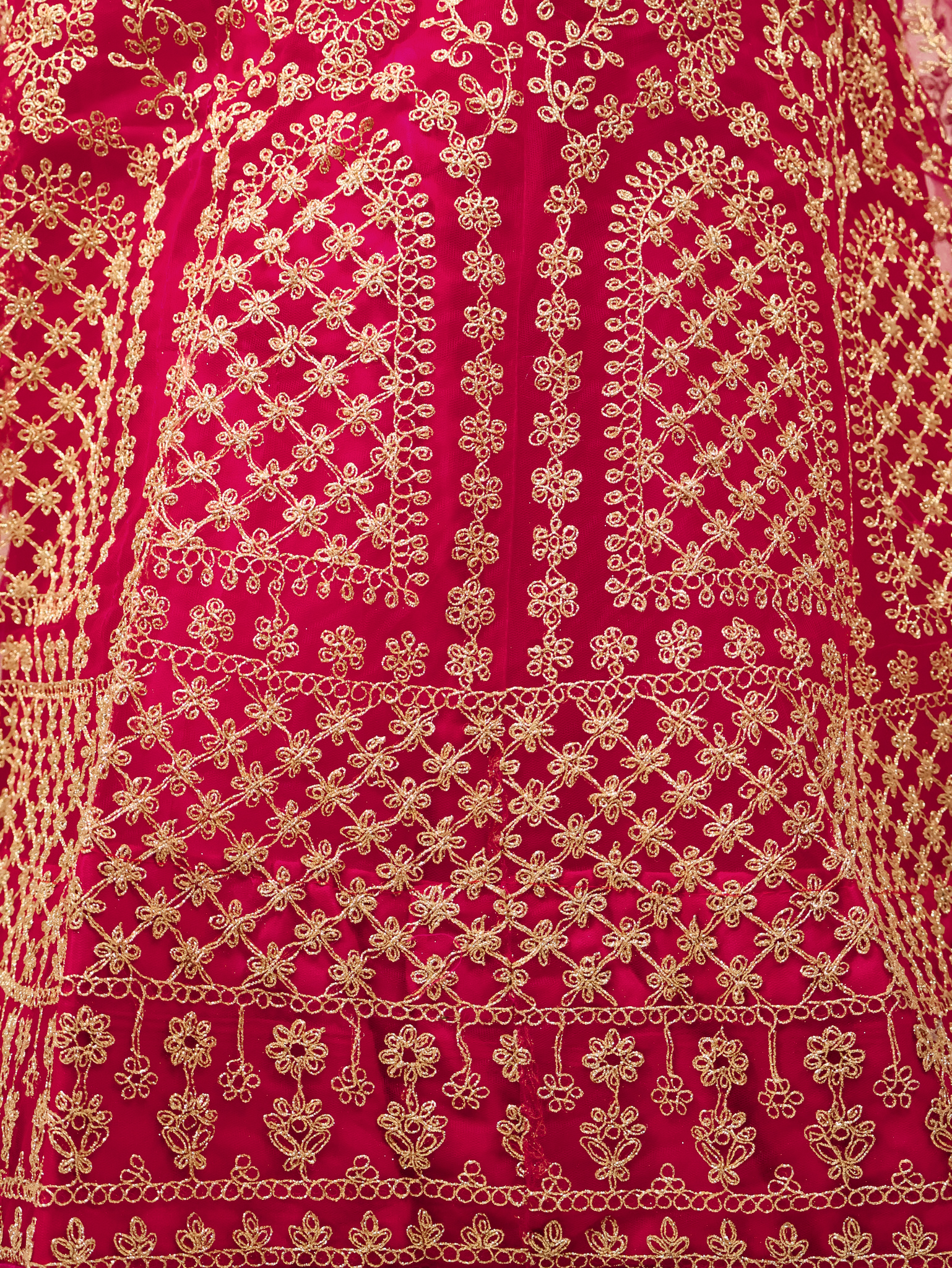 Semi-Stitched Lehenga with Soft Net Fabric & Zari Thread Work by Shreekama-4